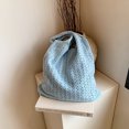 thumbnail image 3 of Bolsos de mano a la moda para mujer bolso de hombro de ganchillo de Color sólido bolso de viaje al aire libre, 3 of 9