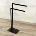 thumbnail image 2 of Kingston Brass  Edenscape Freestanding Dual Towel Rack Matte Black Matte, 2 of 5