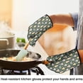 thumbnail image 4 of Cute Oven Mitts,Dark Green Princess Castle Pattern Oven Mitt 2-Pack Set,Kitchen Gloves for Oven,Heat Resistant Oven Mitts 7.7"x12", 4 of 7