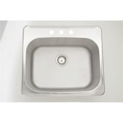 25 in. Rectangle CSA Approved 18 Gauge Chrome Laundry Sink, Stainless Steel Finish