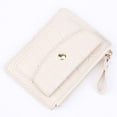 thumbnail image 3 of Women Simple Wallet Leather Keychain Small Card Bag Purse Holder (Beige), 3 of 7