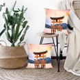 thumbnail image 5 of LALILO Throw Pillow Covers Japan Japanese Island Scene Skyline Cushion Cover 18" x 18", 2 Pack, 5 of 6