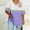 Purple, variant on Blczomt Color Block Tops for Women Trendy Summer Oversized Shirts Crew Neck Plus Size Gray Loose Womens Blouses