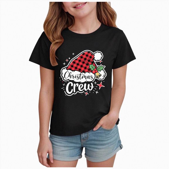 ORT Toddler Christmas Shirt Baby Kid Cute Xmas Graphic Tees Boys Girls Holiday Tops Clothes