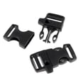 thumbnail image 6 of 10pcs Quick Side Release Buckle Survival Whistle Paracord Belt Strap Clip - Black, 5.5x3.5cm, 6 of 6