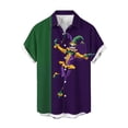 thumbnail image 6 of Mardi Gras Shirts for Men Summer Short Sleeve Casual Button Down Shirts Novelty Graphic T-Shirts Carnival Themed Party Outfits, 6 of 6