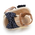 thumbnail image 6 of Stylish Summer Girl Shoes Canvas Bow Soft Sole PU Baby First Walkers Fashion Toddler Moccasins Prewalkers, 6 of 6