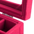 thumbnail image 2 of LANTWOO 24 Grids Velvet Glass Ring Earrings Jewelry Box Earrings Organizer Storage Holder Display Case (Pink), 2 of 7