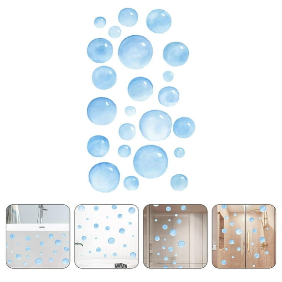 MUSEYA Water Bubbles Wall Decal PVC Sky-Blue for Homeowners 1Pcs