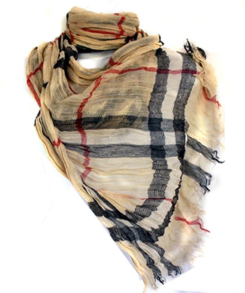SILVERFEVER Soft Cashmere Feel Plaid Scarf Tartan Preppy Style Checkered Elegant Scarves for Women's Men's - image 5 of 6