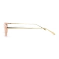 thumbnail image 4 of Womens Retro Gold Metal Arm Micro Cat Eye Indie Snug Sunglasses Pink Brown, 4 of 4