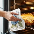 thumbnail image 3 of Blue Hydrangea Pot Holders for Kitchen Heatproof Potholder, 2 Pack Spring Vintage Botanical Butterfly Hot Pads Multipurpose Oven Pads Cloth Potholders Trivet for Cooking and Baking, 3 of 8