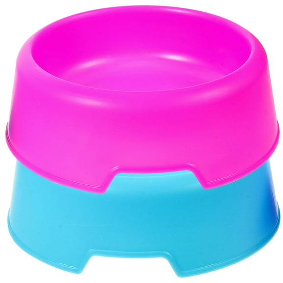 LEORX Puppy Bowls Plastic Blue 2Pcs