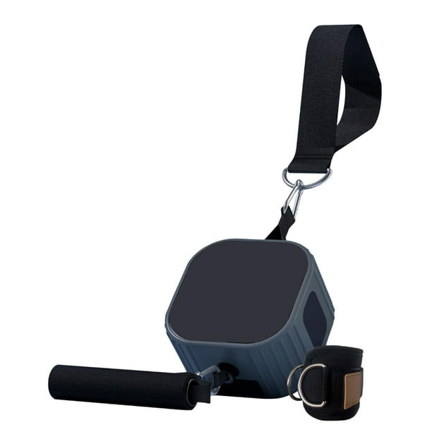 Máquina de fitness multifuncional con mango, entrenador de fuerza para hombres y mujeres. Gris azulado