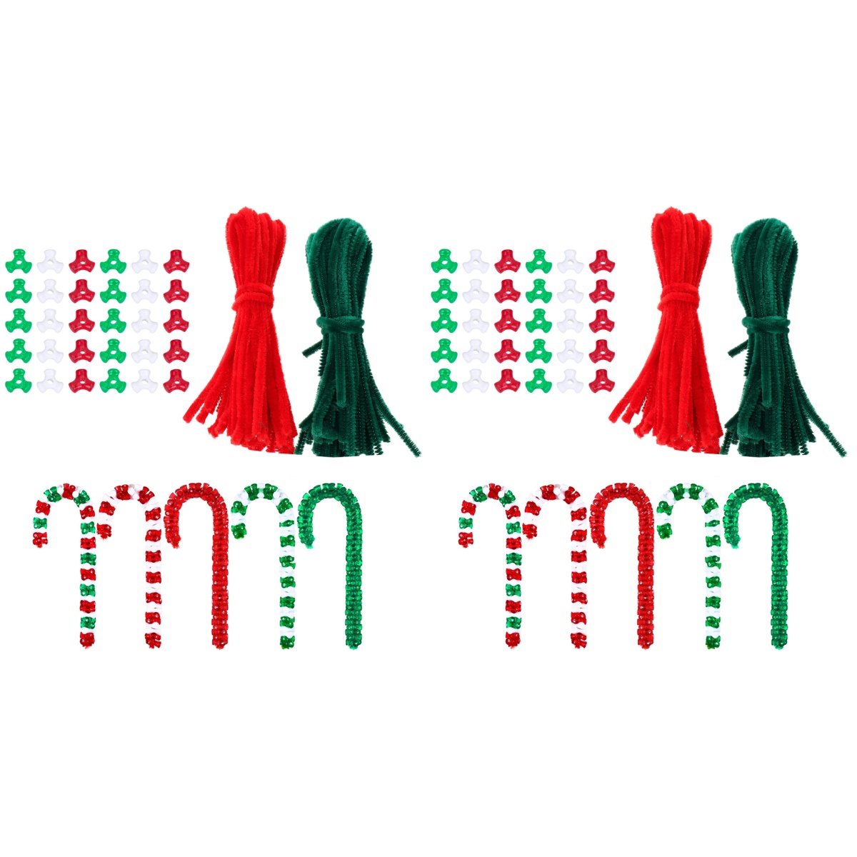 Frcolor Christmas Cane Craft Wreath Beads Holiday Tree Decorations Kids