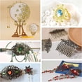 thumbnail image 5 of 60pcs Filigree Wrap Charm Pendant Connector 3 Color 4 Size Flower Filigree Connectors Charms Metal Wraps Connector for DIY DIY Hairpin Headwear Earring Jewelry Making, 5 of 6