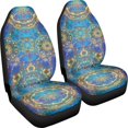 thumbnail image 2 of Xoenoiee Trippy Mandala Pattern Car Seat Covers Vehicle Seat Protector Car Seat Covers for Front Seat Only Full Set of 2 Universal Fit for Most Cars Sedan SUV Van, 2 of 6