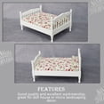 thumbnail image 3 of Shisuyan DIY Wooden Double Bed Doll House Decor Mini House Micro Landscape Decor, 3 of 9