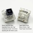 thumbnail image 2 of wqlpp Kailh Box Navy Mechanical Gaming Keyboard Switches 3-Pin 60gf Clicky IP56 Dustwaterproof 10Pcs, 2 of 4