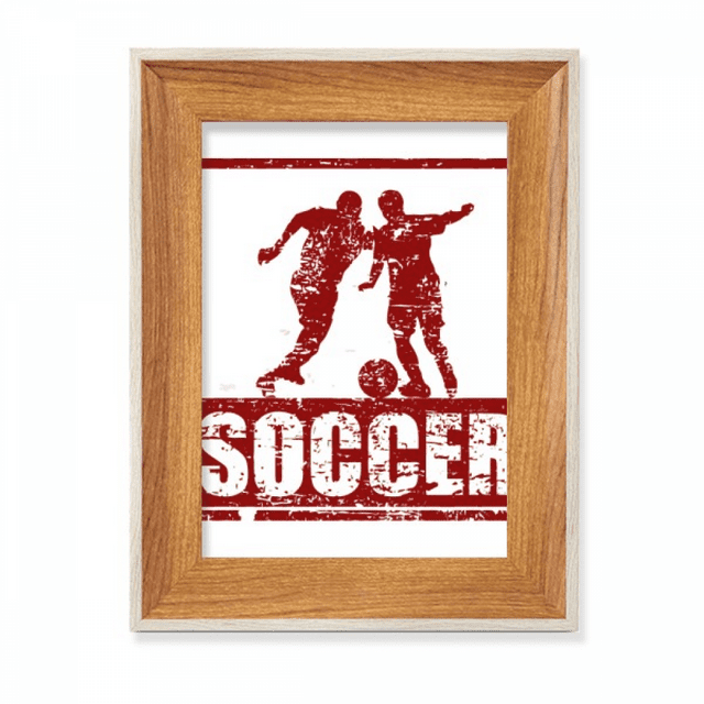 Red Football Player Grab Football Desktop Wooden Photo Frame Display Picture Art Painting Multiple Sets