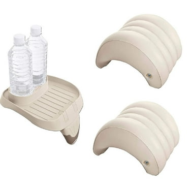 Intex PureSpa Bundle 3 Items 1 Cup Holder Tray 2 Spa Headrests