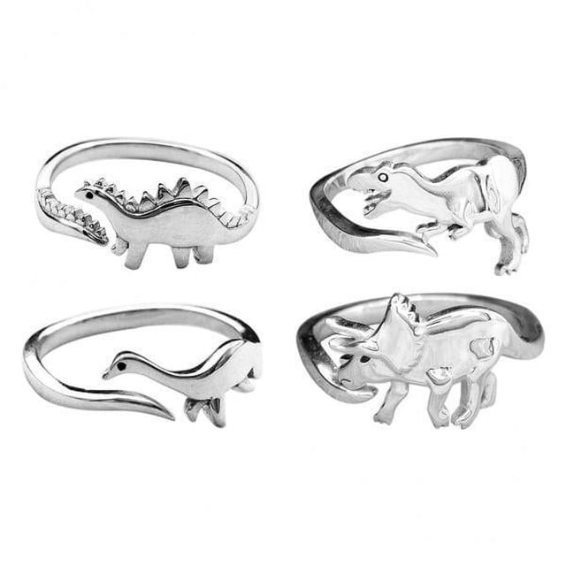Paquete de 5 Anillos de metal Strade Fareast Limited surtidos con diseños de animales