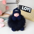 thumbnail image 2 of Furry Sleeping Baby Keychain with Sleeping Pompon, Suitable for Babies, Handbags Or Car Pendants, Keychains, 2 of 2