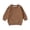 Brown, variant on Ashirexll Girls Sweatshirts Solid Raglan Sleeve French Round Neck Sweatshirt for Toddler Girls 0-4 Years