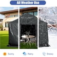 thumbnail image 5 of TOTAL Outdoor 12x20 FT Gazebo Winter Cover, Double Roof Waterproof Enclosure with Sidewalls & Mesh Windows, Universal Fit for Hardtop Gazebos, Black, 5 of 7