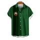 thumbnail image 2 of Mens Manga Corta Botón Abajo Camisas, Cuello de Vuelta Navidad Impresa Blusa, Top de Moda Casual, 2 of 4