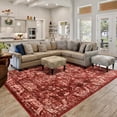 thumbnail image 4 of Jamfeel Vintage Rugs Modern Area Rug Indoor Carpet for Bedroom Living Room Home Decor Office,4'x6',Red, 4 of 7