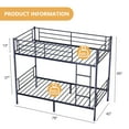 thumbnail image 2 of Zimtown Twin over Twin Steel Bunk Beds Frame Ladder Bedroom Dorm Room,Blue, 2 of 8