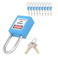 LAZIOEGR 10 Sets 1.5in Safety Padlocks Steel Beam Insulated Anti ...