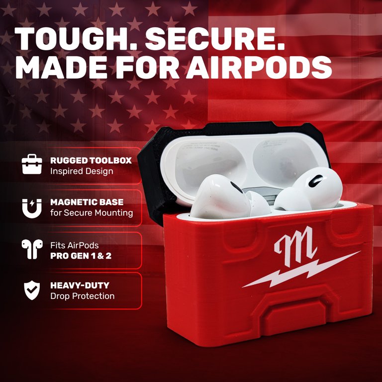 AirPod Pro 1 & 2 Case for Milwaukee Packout – Durable Toolbox