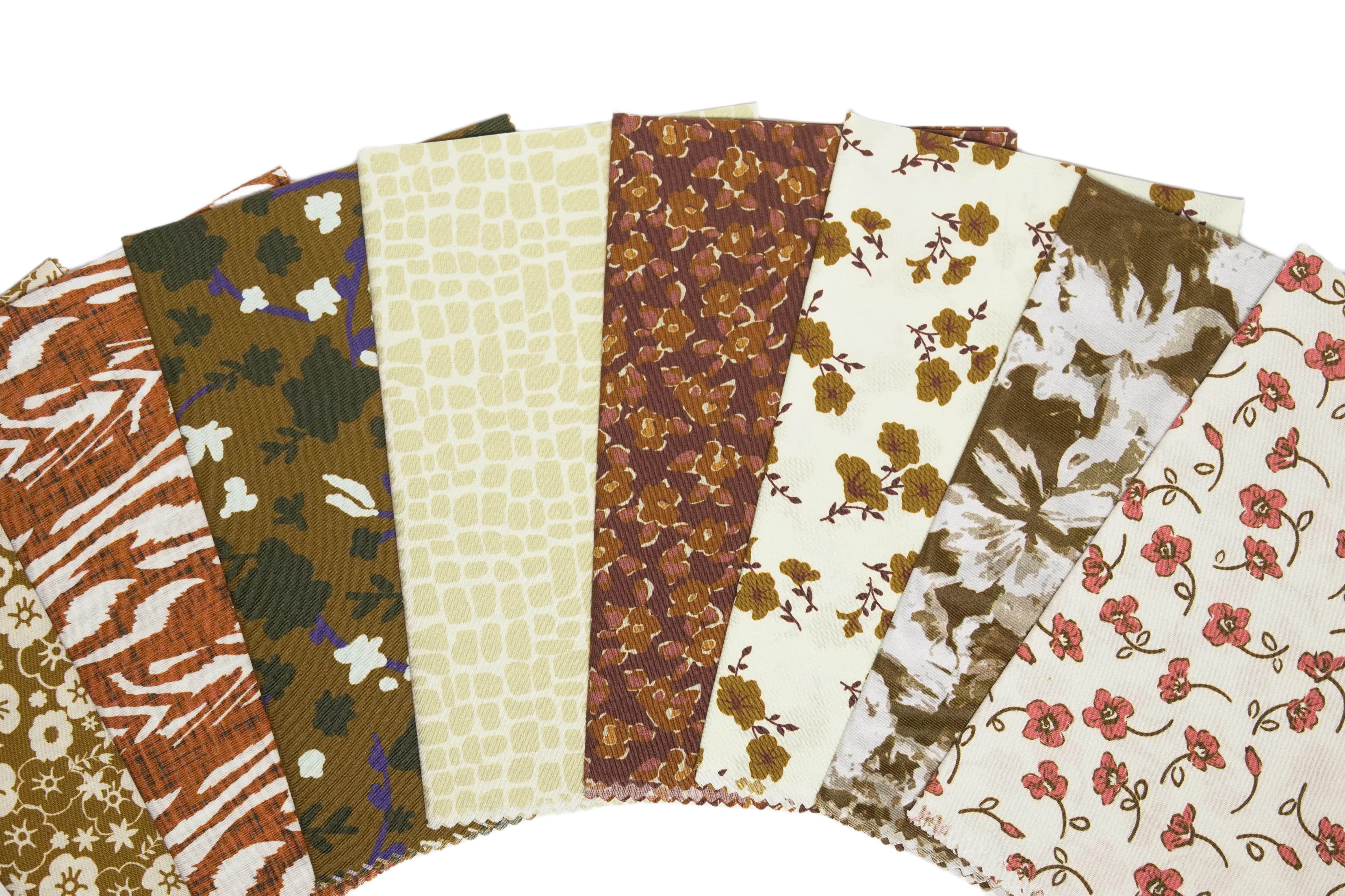 Soimoi 8 Pc Fat Quarter Bundle- Florals Print 18"x 22" DIY Patchwork- 100% Cotton Pre-Cut Quilting Fabric Multicolor