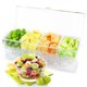 thumbnail image 1 of Bandeja para condimentos refrigerada con hielo, bandeja para servir suministros de fiesta para servidor de comida tipo bufé, garantía de frescura con cámara de hielo, material irrompible no tóxico,, 1 of 8