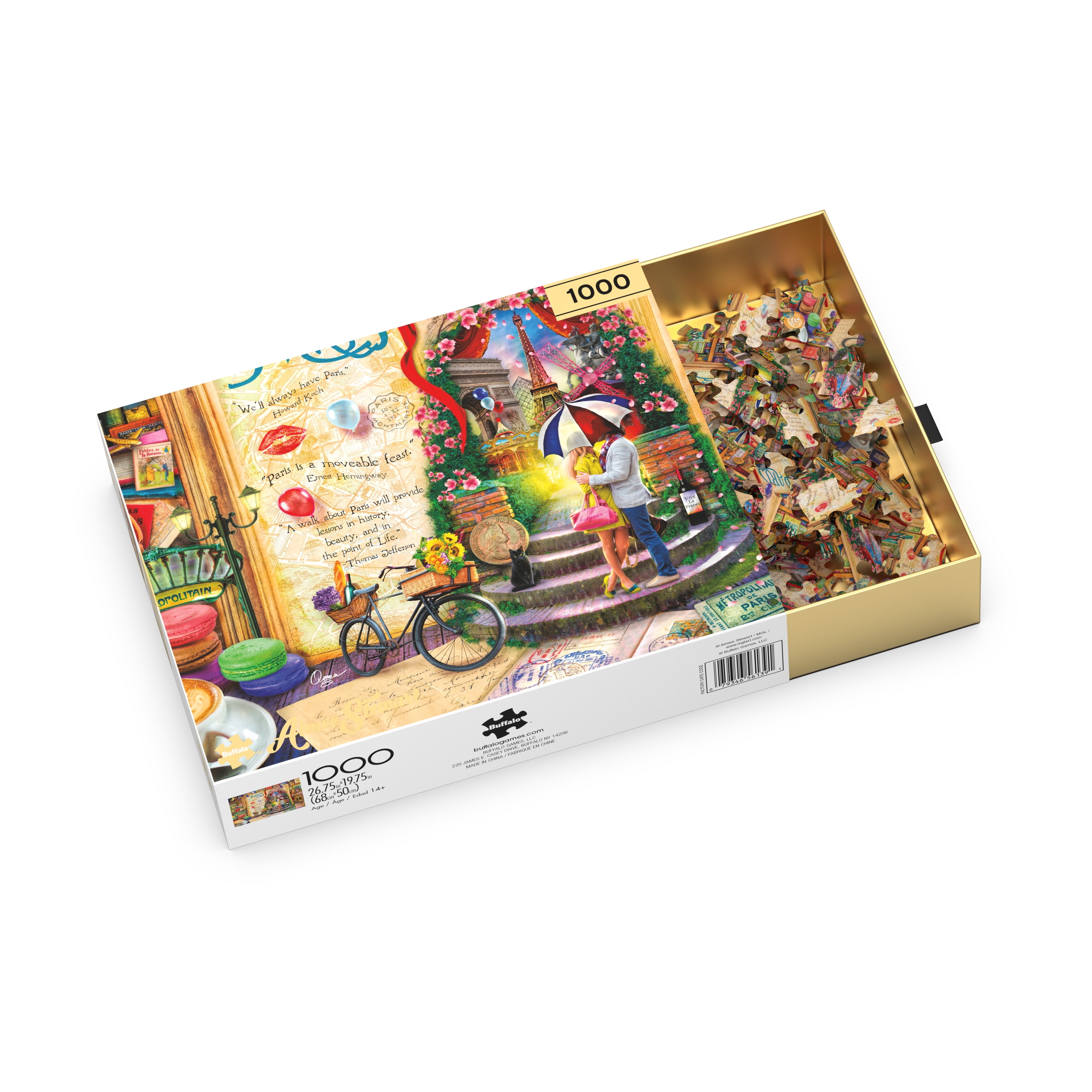 オープンブック パリ・N.Y.・テディベア　エイミースチュアート　ジグソーパズル オープンブック パリ・N.Y.・テディベア エイミースチュアート