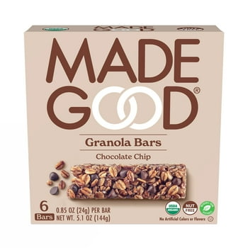 MadeGood Granola Bars, Chocolate Chip, 6 Bars