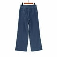 thumbnail image 4 of Girls Oversized Wide Leg Sweatpants Drawstring Kids Baggy Straight Leg Track Pants Casual Plain Pockets 03-Blue XL, 4 of 5