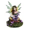 thumbnail image 2 of Ebros Green Gaia Earth Tribal Fairy With Purple Baby Dragon Wyrmling Figurine, 2 of 6