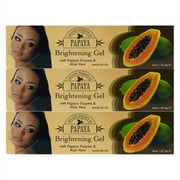 Organic Essence of Papaya Care Gel Tube 1oz (Pack of 3) - Addresses Uneven Skin Tone and Dullness, Suitable for All Skin Types