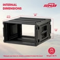 thumbnail image 3 of SKB 6U Roto Rack Case Polyethylene Gear Protector, Stackable, Waterproof, Black, 3 of 11