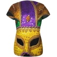 thumbnail image 2 of T-shirt pour Femmes à Imprimé Intégral Masque de Mardi Gras, 2 of 2