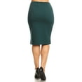 thumbnail image 3 of Women's Plus size Trendy Style Knee Length Solid Pencil Skirt, 3 of 4