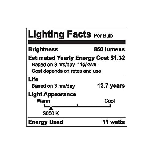 (6 bulbs) GE classic LED PAR30 Shortneck, 75 W Equivalent, Dimmable Warm White Par30 Shortneck, 11 watt, 850 lumen LED Light Bulb Indoor Spot Light