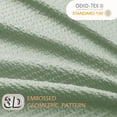 thumbnail image 4 of OVZME Leon Sage Green 3D Embossed Fabric Shower Curtain for Bathroom - Soft Textured Fabric, Hotel Style Water Repellent, Modern Farmhouse Decor, Standard Size 72x72 inches, Sage Green, 4 of 7