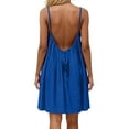 thumbnail image 6 of Bovxnpu Womens Nightgowns Sleepshirts Nightshirts Pajama Dress Spaghetti Strap Backless Loose Midi Dress Sleepwear, 6 of 8