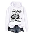 thumbnail image 3 of AJHSAKLt Graphic Hoodies Rolling Fatties Cat Hoodie Sweatshirt Pullover Hoodies For Women White, 3 of 4