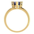 thumbnail image 4 of Solitaire Engagement Ring for Women - 2ct Simulated Tanzanite in 18K Yellow Gold Promise Ring, 4 of 6