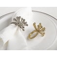 thumbnail image 2 of Fennco Styles Elegant Flower Design Napkin Ring, Set of 4, 2 Colors (Gold), 2 of 2